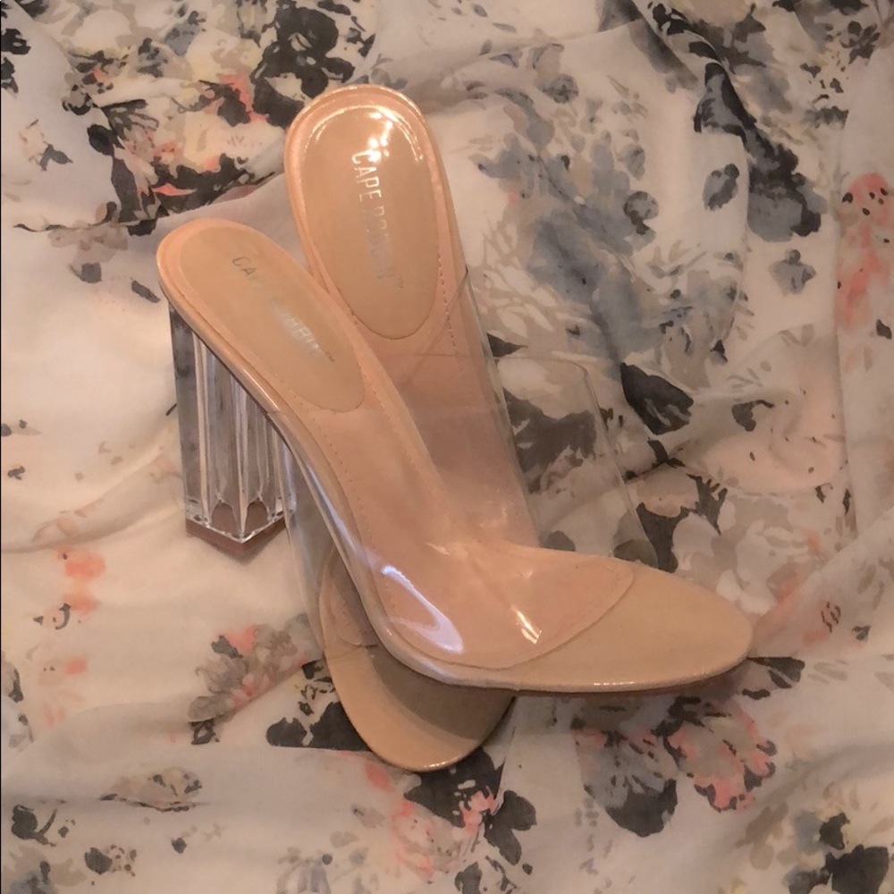 Ladies clear shoes